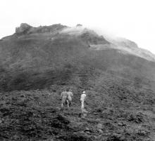 Eine Annäherung an den Vulkan von Martinique, Mount Pelée.