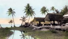 Fiskerhytter i San Antonio, Guam, foto af L. Ron Hubbard, købt af National Geographic, 1930.